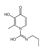 1(4H)-Pyridinecarboxamide, 3-hydroxy-2-methyl-4-oxo-N-propyl- (9CI) Structure