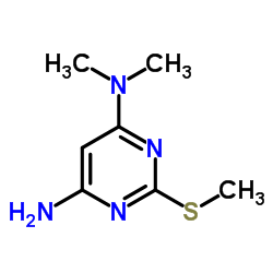 N,N-Dimethyl-2-(methylsulfanyl)-4,6-pyrimidinediamine结构式
