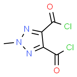 2H-1,2,3-Triazole-4,5-dicarbonyl dichloride, 2-methyl- (9CI)结构式