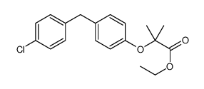 ethyl 2-[4-[(4-chlorophenyl)methyl]phenoxy]-2-methylpropanoate结构式