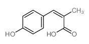 (Z)-3-(4-hydroxyphenyl)-2-methyl-prop-2-enoic acid结构式