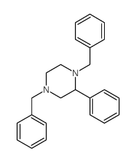 1,4-dibenzyl-2-phenyl-piperazine structure