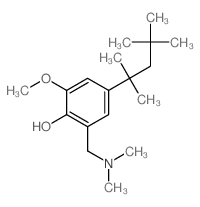 Phenol,2-[(dimethylamino)methyl]-6-methoxy-4-(1,1,3,3-tetramethylbutyl)- structure