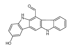 5,11-Dihydro-2-hydroxyindolo[3,2-b]carbazole-6-carboxaldehyde结构式