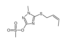 [5-[(E)-but-2-enyl]sulfanyl-1-methyl-1,2,4-triazol-3-yl] methanesulfonate Structure
