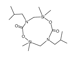 4,9-diisobutyl-2,2,7,7-tetramethyl-[1,6,4,9,2,7]dioxadiazadisilecane-5,10-dione结构式