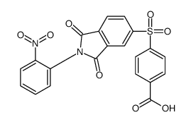 4-[2-(2-nitrophenyl)-1,3-dioxoisoindol-5-yl]sulfonylbenzoic acid Structure