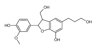 2-(4-hydroxy-3-methoxyphenyl)-3-(hydroxymethyl)-5-(3-hydroxypropyl)-2,3-dihydro-1-benzofuran-7-ol Structure