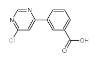3-(6-Chloropyrimidin-4-yl)benzoic acid结构式