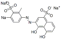 4,5-Dihydroxy-3-[(2-methyl-4-sodiosulfophenyl)azo]naphthalene-1-sulfonic acid sodium salt Structure