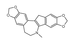 2,3,9,10-bismethylenedioxy-7-methyl-5,6,7,12-tetrahydrobenz[d]indeno[1,2-b]azepine Structure