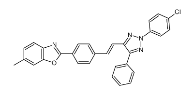 2-(4-{2-[2-(4-chloro-phenyl)-5-phenyl-2H-[1,2,3]triazol-4-yl]-vinyl}-phenyl)-6-methyl-benzooxazole Structure
