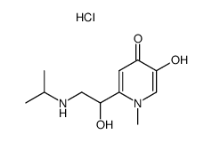 5-Hydroxy-2-(1-hydroxy-2-isopropylamino-ethyl)-1-methyl-1H-pyridin-4-one; hydrochloride结构式