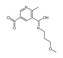 N-(3-methoxypropyl)-2-methyl-5-nitropyridine-3-carboxamide结构式