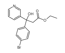 ethyl 3-(4-bromophenyl)-3-hydroxy-3-(3-pyridyl)propionate Structure