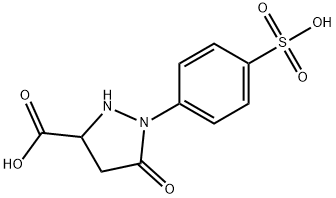 5-Oxo-1-(4-sulfophenyl)-3-pyrazolidinecarboxylic acid结构式