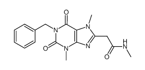 2-(1-benzyl-3,7-dimethyl-2,6-dioxo-2,3,6,7-tetrahydro-1H-purin-8-yl)-N-methyl-acetamide Structure