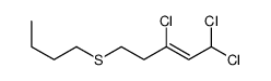 5-butylsulfanyl-1,1,3-trichloropent-2-ene结构式