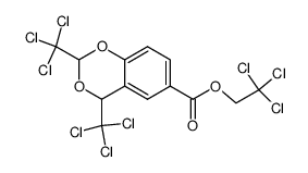 2,2,2-trichloroethyl 2,4-bis(trichloromethyl)benzo[1,3]dioxin-6-carboxylate结构式