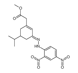 {3-[(2,4-Dinitro-phenyl)-hydrazono]-5-isopropyl-cyclohex-1-enyl}-acetic acid methyl ester结构式