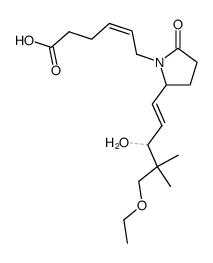 (Z)-6-[2-((E)-5-Ethoxy-3-hydroxy-4,4-dimethyl-pent-1-enyl)-5-oxo-pyrrolidin-1-yl]-hex-4-enoic acid结构式