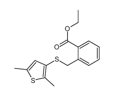 ethyl 2-[(2,5-dimethylthiophen-3-yl)sulfanylmethyl]benzoate Structure