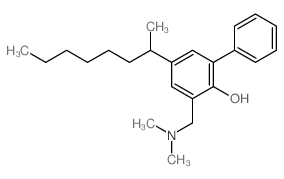 2-(dimethylaminomethyl)-4-octan-2-yl-6-phenyl-phenol结构式