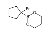 2-(1-bromocyclopentyl)-1,3,2-dioxaborinane Structure