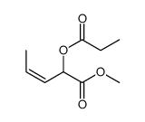 methyl 2-propanoyloxypent-3-enoate Structure