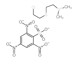 2-(2-chloroethylsulfanyl)ethyl-dimethylsulfanium,2,4,6-trinitrobenzenesulfonate结构式