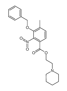 3-benzyloxy-4-methyl-2-nitro-benzoic acid 2-piperidin-1-yl-ethyl ester Structure