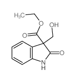 1H-Indole-3-carboxylicacid, 2,3-dihydro-3-(hydroxymethyl)-2-oxo-, ethyl ester结构式