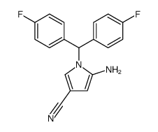 5-amino-1-[bis(4-fluorophenyl)methyl]pyrrole-3-carbonitrile结构式