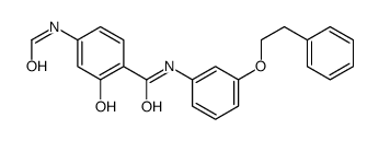 4-formamido-2-hydroxy-N-[3-(2-phenylethoxy)phenyl]benzamide Structure