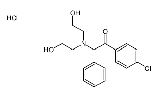 [2-(4-chlorophenyl)-2-oxo-1-phenylethyl]-bis(2-hydroxyethyl)azanium,chloride Structure