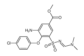 3-amino-4-(4'-chlorophenoxy)-5-N,N-dimethylaminomethyleneamino-sulfonyl benzoic acid methyl ester结构式