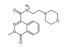 3-methyl-N-(2-morpholin-4-ium-4-ylethyl)-4-oxophthalazine-1-carboxamide结构式