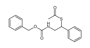 2-(benzyloxycarbonyl)amino-1-phenylethyl thioacetate Structure
