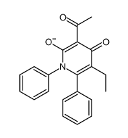 3-acetyl-5-ethyl-4-oxo-1,6-diphenylpyridin-2-olate Structure