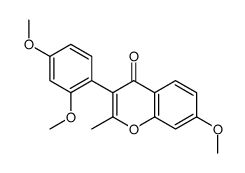 3-(2,4-dimethoxyphenyl)-7-methoxy-2-methylchromen-4-one结构式