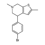 2,6-dimethyl-4-(p-bromophenyl)-4,5,6,7-tetrahydro-thieno[2,3-c]pyridine结构式