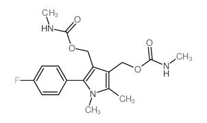 1H-Pyrrole-3,4-dimethanol, 2- (4-fluorophenyl)-1,5-dimethyl-, bis(methylcarbamate) (ester) structure