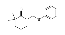 2,2-dimethyl-6-phenylthiomethylcyclohexanone Structure
