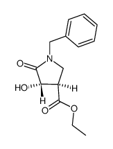 (+/-)-trans-ethyl 1-benzyl-4-hydroxy-5-oxopyrrolidine-3-carboxylate结构式
