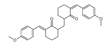 2-[(4-methoxyphenyl)methylidene]-6-[[3-[(4-methoxyphenyl)methylidene]-2-oxocyclohexyl]methyl]cyclohexan-1-one结构式