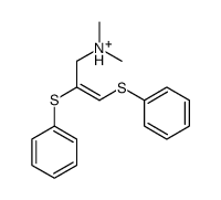 2,3-bis(phenylsulfanyl)prop-2-enyl-dimethylazanium Structure