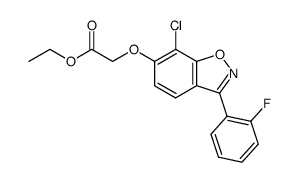 ethyl [[7-chloro-3-(2-fluorophenyl)-1,2-benzisoxazol-6-yl]oxy]acetate Structure