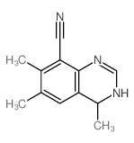 8-Quinazolinecarbonitrile,1,4-dihydro-4,6,7-trimethyl-结构式