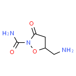 2-Isoxazolidinecarboxamide,5-(aminomethyl)-3-oxo-(9CI) Structure