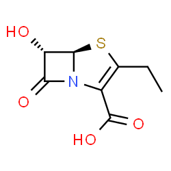4-Thia-1-azabicyclo[3.2.0]hept-2-ene-2-carboxylic acid, 3-ethyl-6-hydroxy-7-oxo-, cis- (9CI)结构式